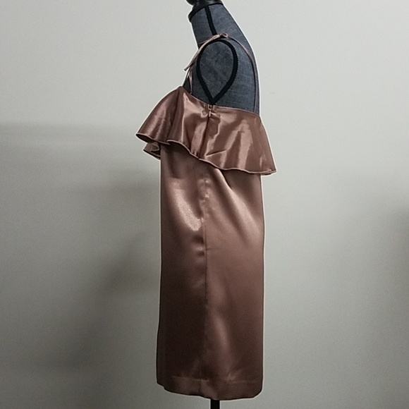 Silky ruffle detail mini dress - Picture 4 of 6